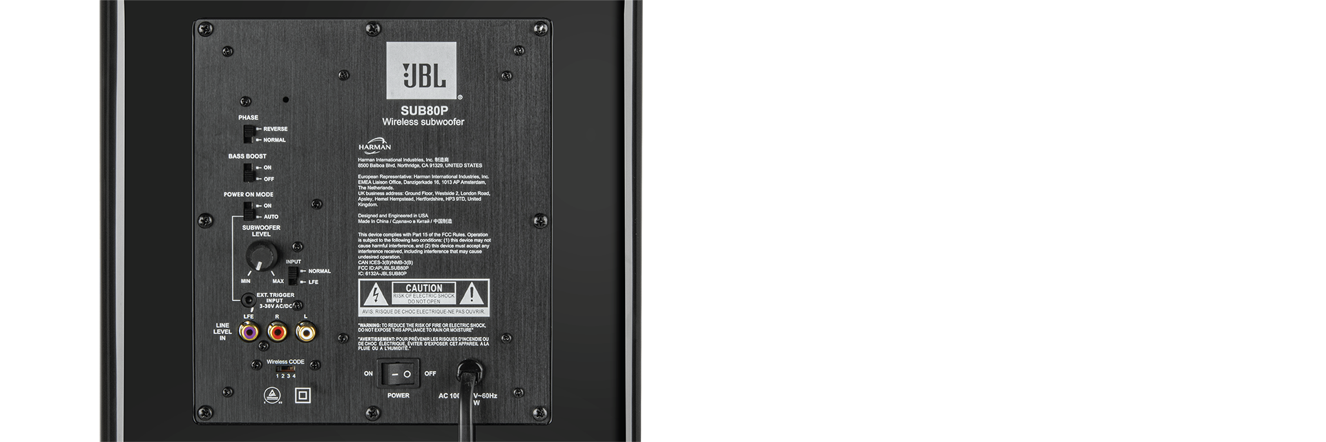 Powerful Built-in Amplifier: 200W (continuous), 400W (peak)